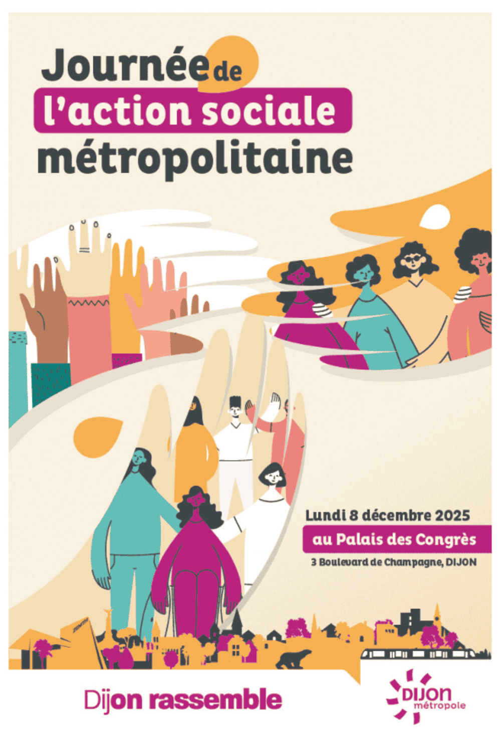 action sociale 08-12-25 affiche Dijon Métropole