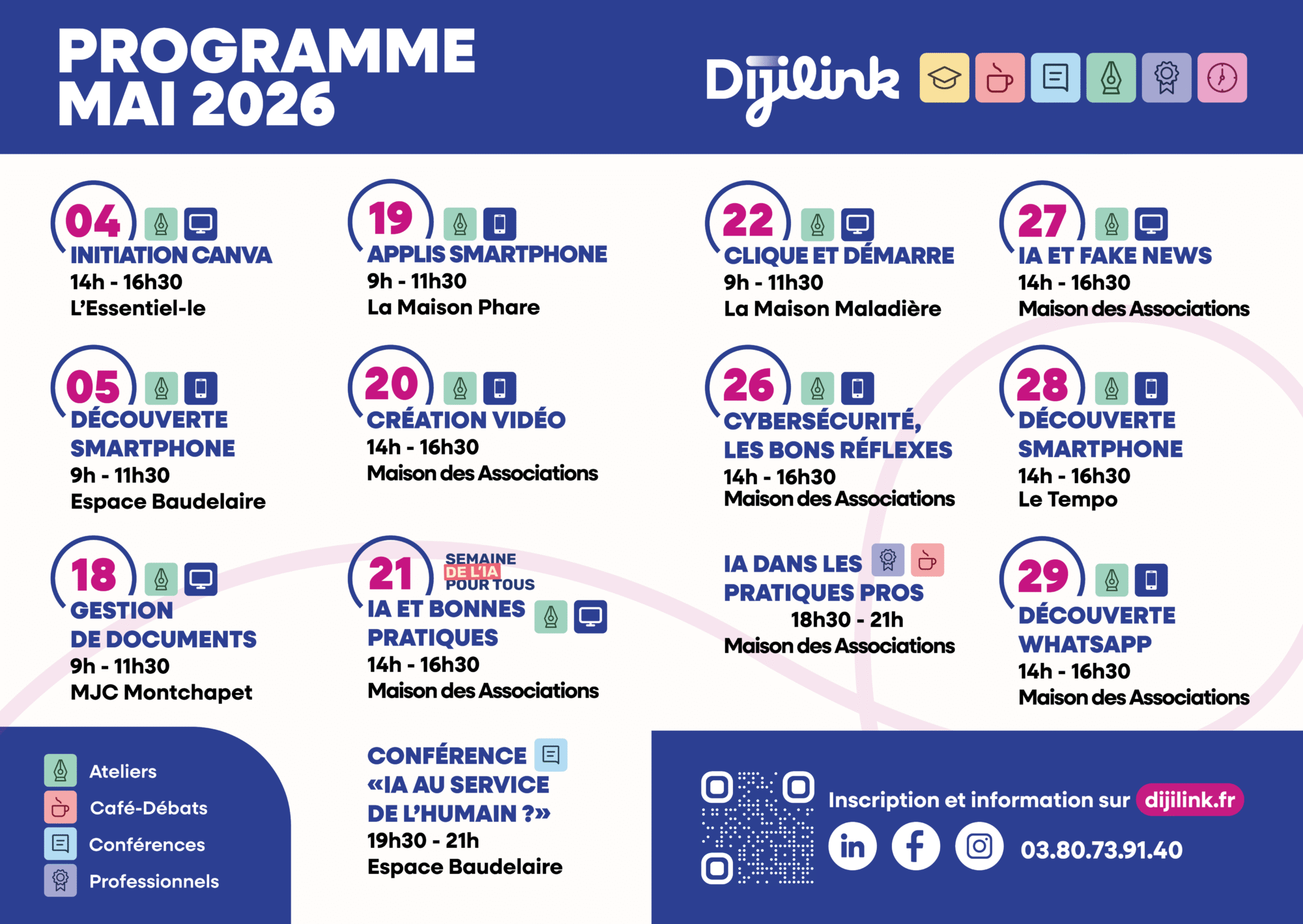 Programme mensuel mai 2026
